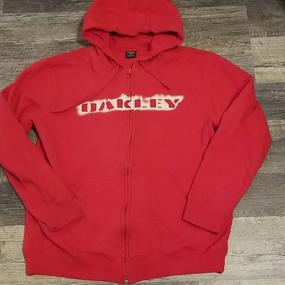 Oakley Hooded Full Front Zip Sweatshirt Jacket - Picture 4 of 11